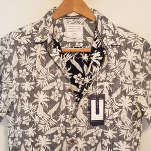 Denim & Flower Button Up Shirt